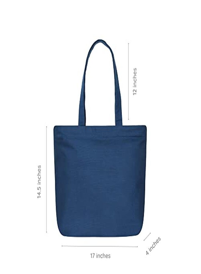 EcoRight Eco Right Large Canvas Tote Bag for Women with Cosmetic Pouch, Zipper Handbags for Women Inner Pocket for Shopping, Office & Daily Use(Tote & Cosmetic Pouch) - Image 4